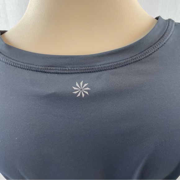 Athleta Dark Grey (Matches ALO Yoga Anthracite) Short Sleeve Hi-Low T-Shirt S - Picture 8 of 8